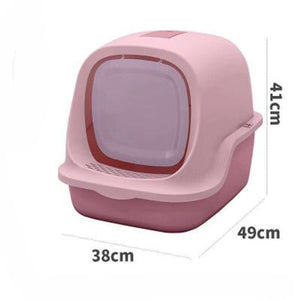 Large Cat Litter Box Send Cat Litter Shovel Fully Enclosed Cats Toilet Flip Type Odor Proof and Splash Proof Cats Litter Basin