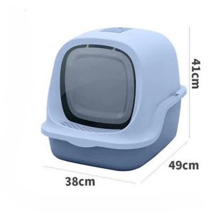 Large Cat Litter Box Send Cat Litter Shovel Fully Enclosed Cats Toilet Flip Type Odor Proof and Splash Proof Cats Litter Basin